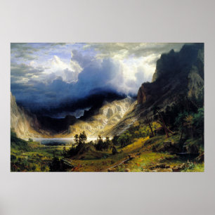 Albert Bierstadt A Storm in the Rocky Mountains  Poster