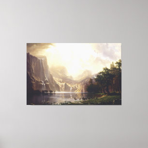 Albert Bierstadt -  Among the Sierra Nevada Calif Canvas Print