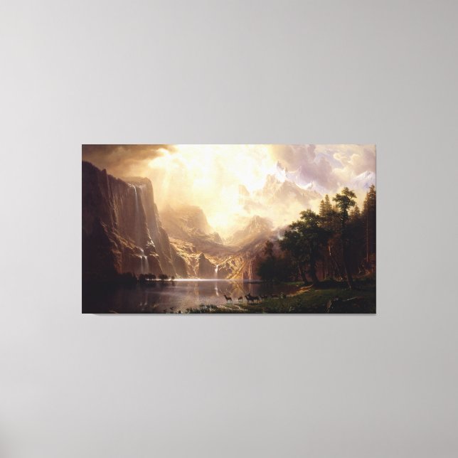 Albert Bierstadt - Among the Sierra Nevada, Califo Canvas Print (Front)