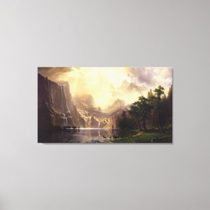 Albert Bierstadt Among the Sierra Nevada Mountains Canvas Print