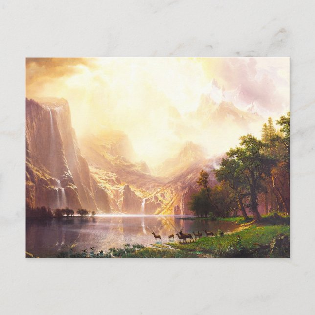 Albert Bierstadt Among the Sierra Nevada Postcard (Front)