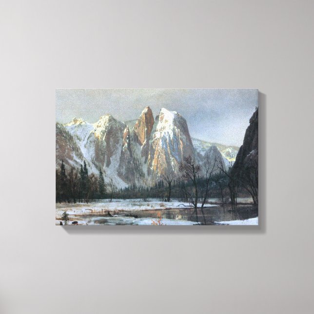 Albert Bierstadt - Cathedral Rocks, Yosemite Canvas Print (Front)