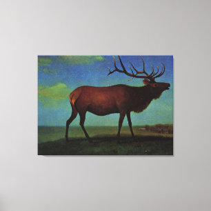 Albert Bierstadt, Elk Canvas Print