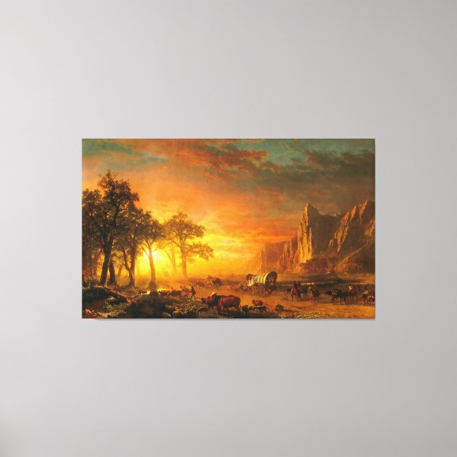 ALBERT BIERSTADT - Emigrants Crossing the Plains - Canvas Print (Front)