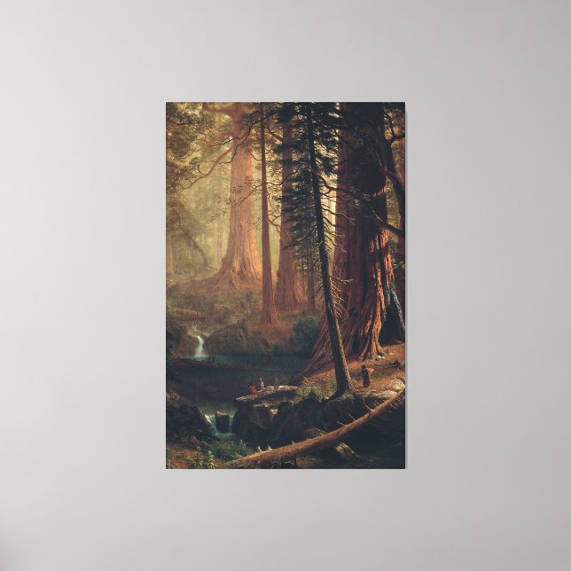 Albert Bierstadt  Giant Redwood Trees of Californi Canvas Print (Front)