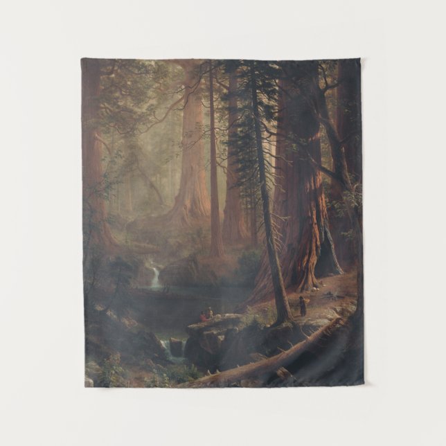 Albert Bierstadt Giant Redwood Trees of California Tapestry (Front)