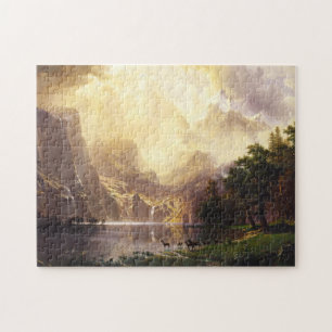 Albert Bierstadt In The Mountains Puzzle
