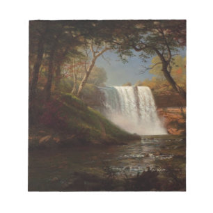 Albert Bierstadt Painting Forest Waterfall Destiny Notepad