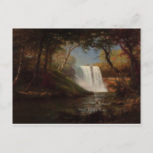 Albert Bierstadt Painting Forest Waterfall Destiny Postcard