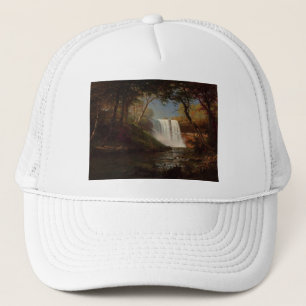 Albert Bierstadt Painting Forest Waterfall Destiny Trucker Hat