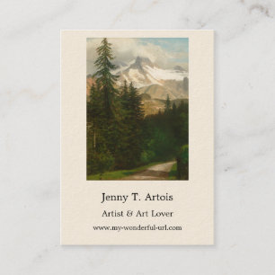 Albert Bierstadt Painting Snow in the High Country Business Card