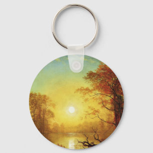 Albert Bierstadt painting, Sunrise, Keychain