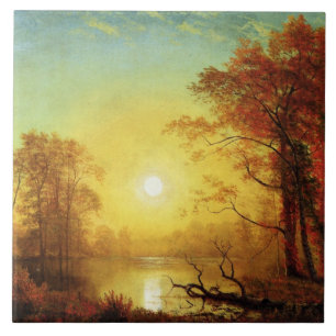 Albert Bierstadt painting, Sunrise, Tile