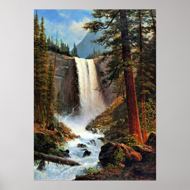 Albert Bierstadt painting, Vernal Falls Poster (Front)