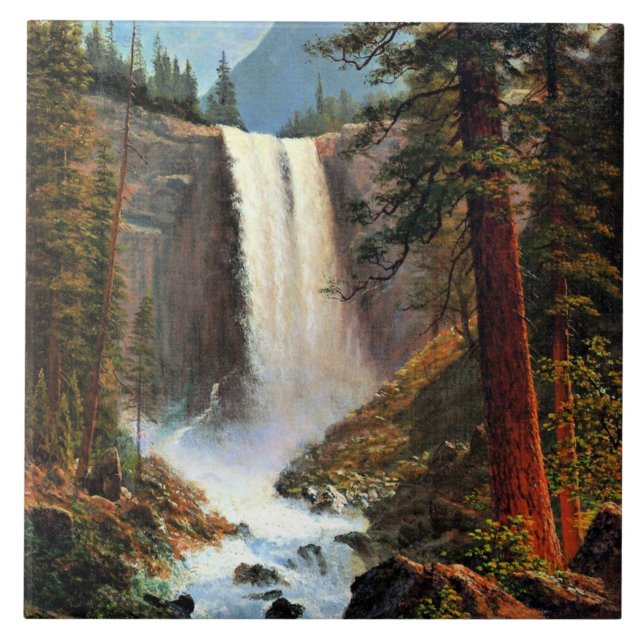 Albert Bierstadt painting, Vernal Falls Tile (Front)