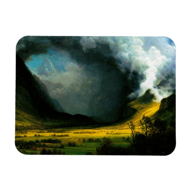 Albert Bierstadt Storm in The Mountains Magnet (Horizontal)