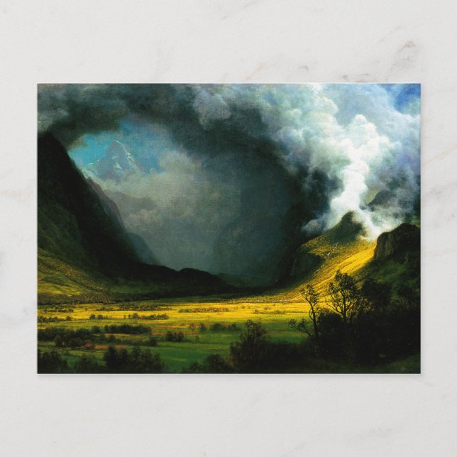 Albert Bierstadt Storm in The Mountains Postcard (Front)