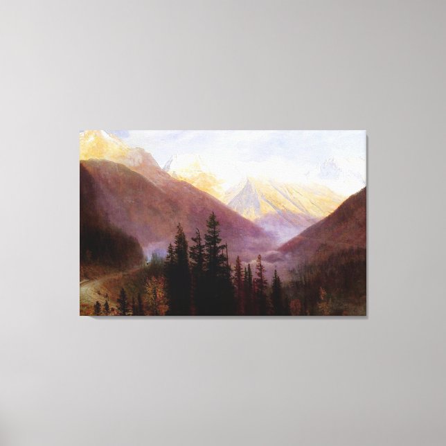 Albert Bierstadt Sunrise at Glacier Station Canvas Print (Front)