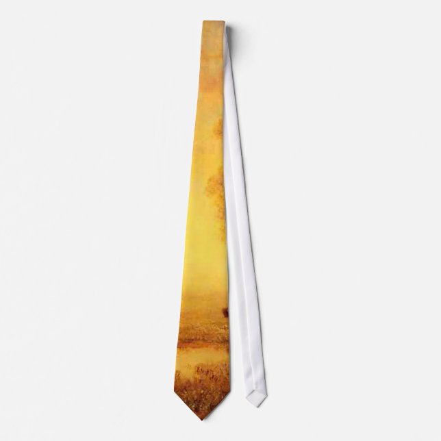 Albert Bierstadt - Sunset On The Mountain Tie (Front)
