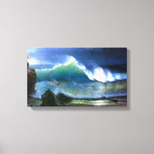 Albert Bierstadt - The coast of the Turquoise sea Canvas Print
