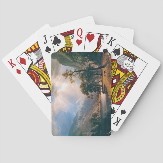 Albert Bierstadt's Half Dome Yosemite Valley, 1870 Playing Cards (Back)