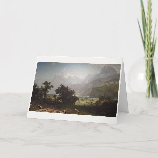 Albert Bierstadt's Lake Lucerne, 1858 Card (Front)