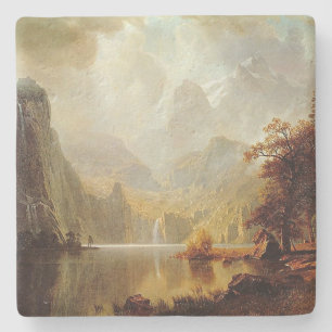 Albert Bierstadt's Painting, In the Mountains 1867 Stone Coaster