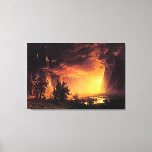 Albert Bierstadt's Sunset in the Yosemite Valley Canvas Print