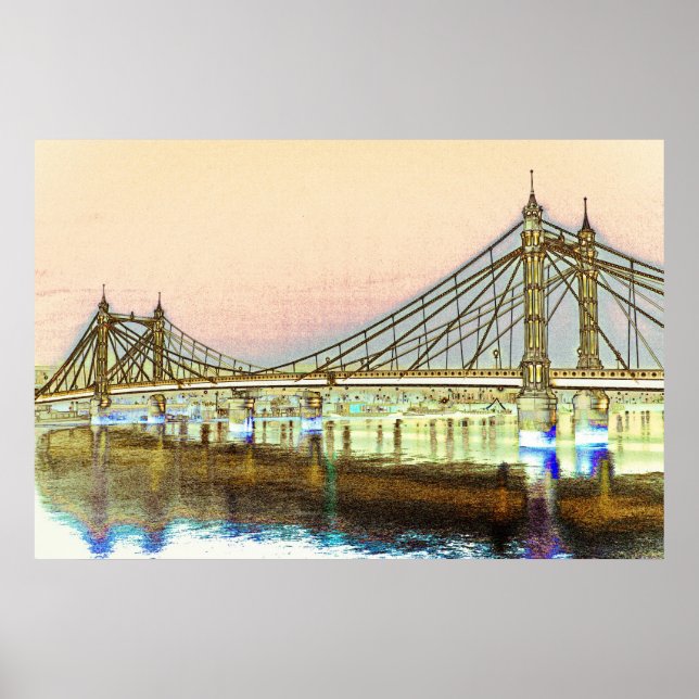 Albert Bridge London Poster (Front)