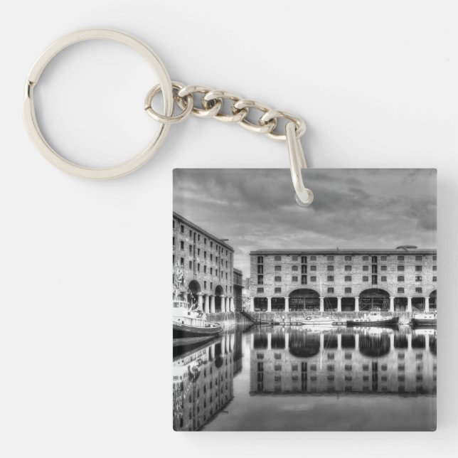 Albert Dock Liverpool Reflections Keychain (Front)