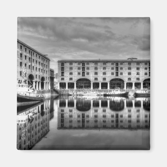Albert Dock Liverpool Reflections Magnet (Front)