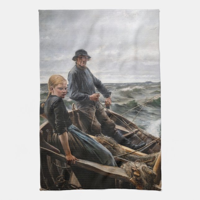Albert Edelfelt - At Sea Kitchen Towel (Vertical)