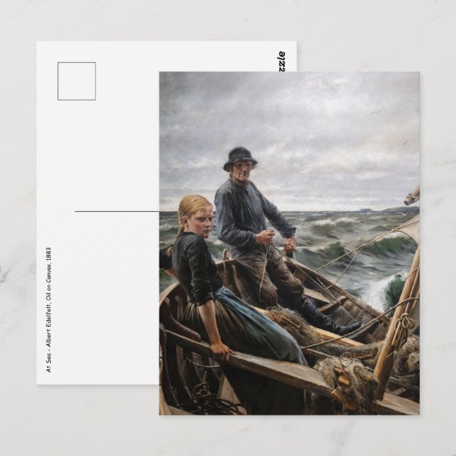 Albert Edelfelt - At Sea Postcard (Front/Back)