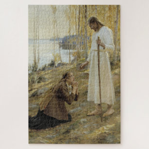 Albert Edelfelt - Christ and Mary Magdalene Jigsaw Puzzle
