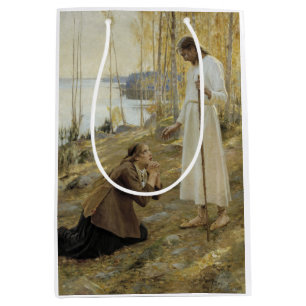 Albert Edelfelt - Christ and Mary Magdalene Medium Gift Bag