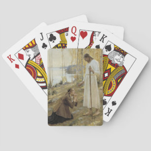 Albert Edelfelt - Christ and Mary Magdalene Playing Cards
