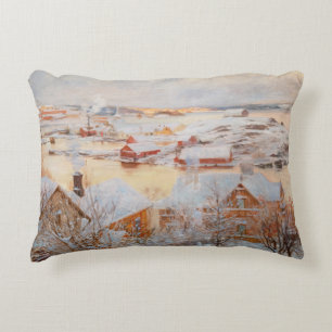 Albert Edelfelt - December Day Accent Pillow