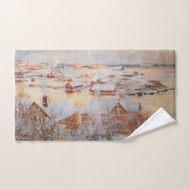 Albert Edelfelt - December Day Bath Towel Set (Hand Towel)