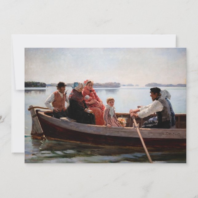 Albert Edelfelt - Going to the Christening Invitation (Front)