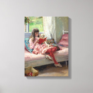 Albert Edelfelt - Good Friends Canvas Print