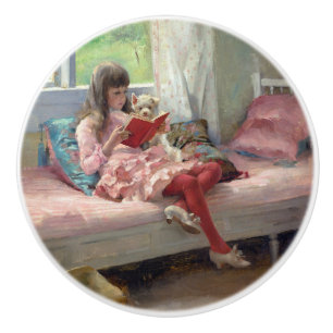 Albert Edelfelt - Good Friends Ceramic Knob