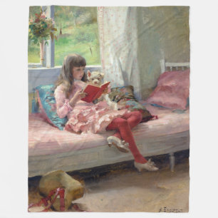 Albert Edelfelt - Good Friends Fleece Blanket