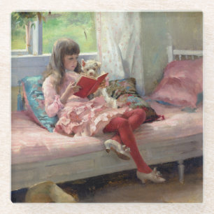 Albert Edelfelt - Good Friends Glass Coaster