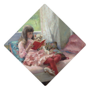 Albert Edelfelt - Good Friends Graduation Cap Topper