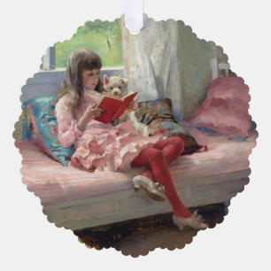 Albert Edelfelt - Good Friends Ornament Card
