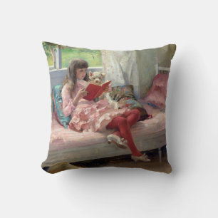 Albert Edelfelt - Good Friends Throw Pillow