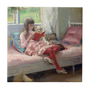 Albert Edelfelt - Good Friends Tile