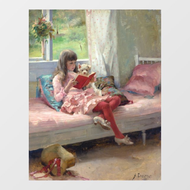 Albert Edelfelt - Good Friends  Window Cling (Sheet)