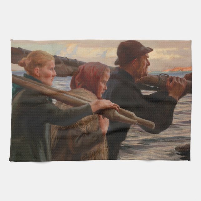 Albert Edelfelt - In the Outer Archipelag Kitchen Towel (Horizontal)