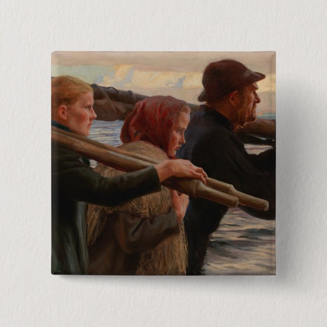 Albert Edelfelt - In the Outer Archipelago 2 Inch Square Button (Front)
